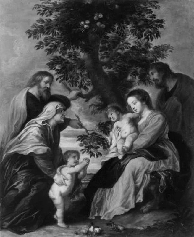 La Sacra Famiglia sotto il melo con Giovanni Battista, Elisabetta e Zaccaria